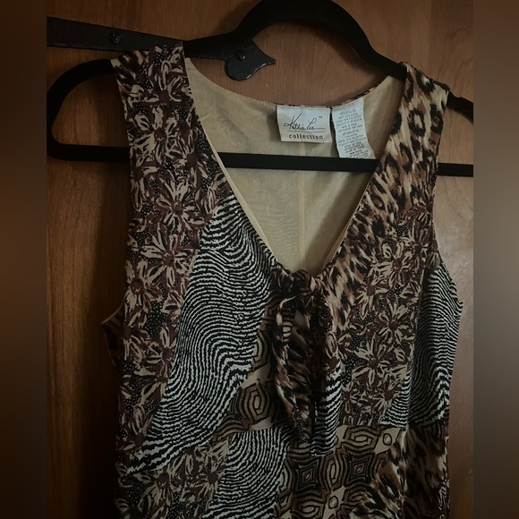 Dress by Kathy Lee Collection animal print size 8/10 M - Picture 2 of 3